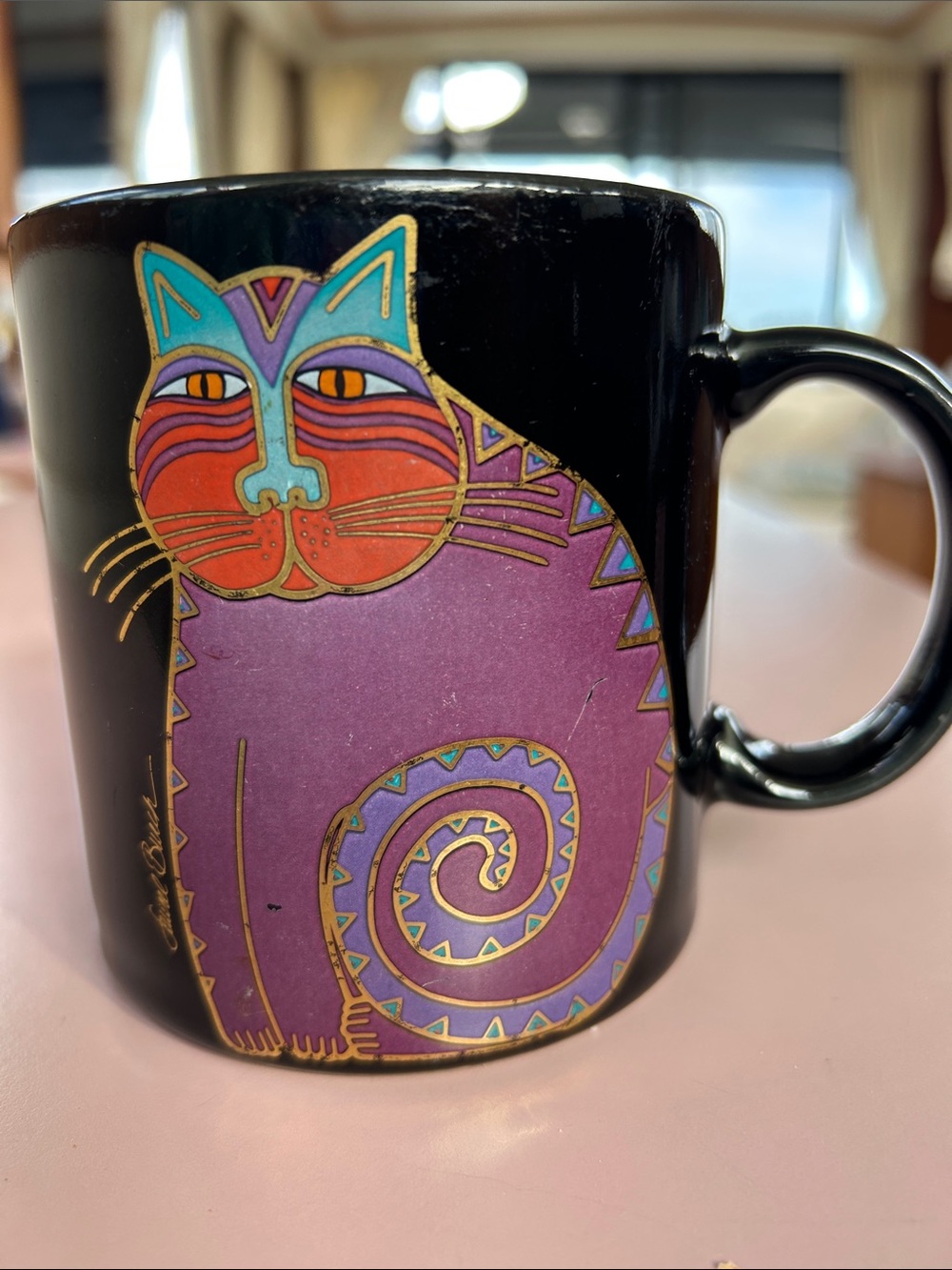 Laurel Busch Mythical Cat Mug Vintage